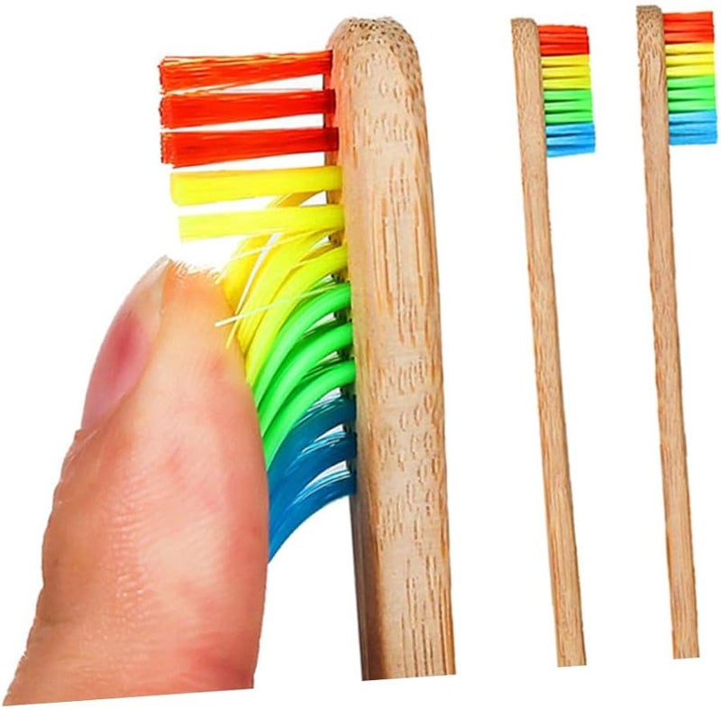 Assorted Color Toothbrushes 4 Pack Ergonomic Design Comfortable Grip For Travel Home College - Image 4