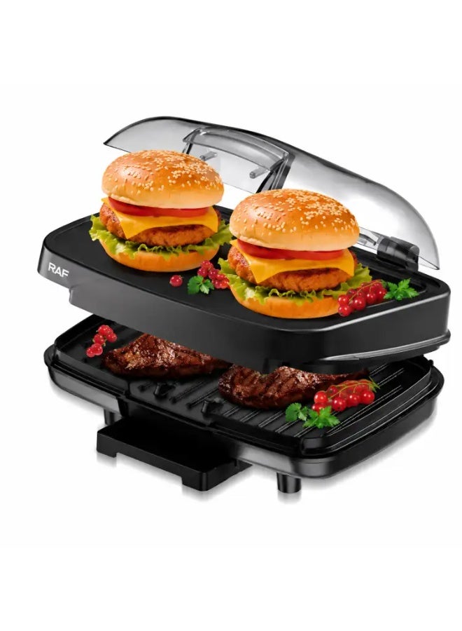 Raf 1000W Electric Burger Maker, Double Sided Grill Press, R.2535 (3 Year Warranty)
