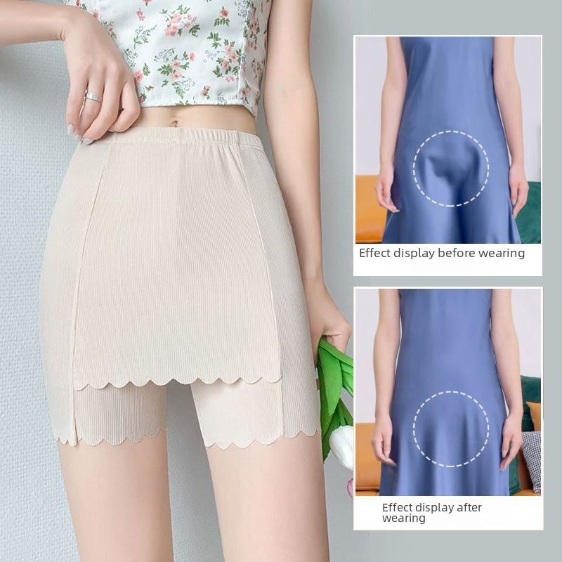 شورت نسائي مضاد للضوء من Ice Silk لون البشرة لون البشرة  - Image 4