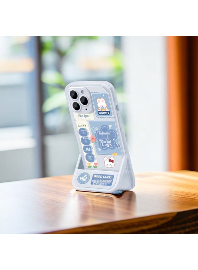 Sehan World Han Suitable For Apple 11 Phone Case Cute Fresh Good Luck Everything Goes Well Pattern Iphone 11 Phone Case Protective Cover With Invisible Folding Stand To Support Watching Movies - Image 4