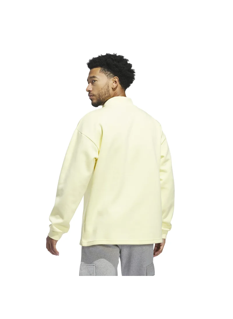 اديداس adidas Mock Neck Yellow Originals Unisex SWEATSHIRTS