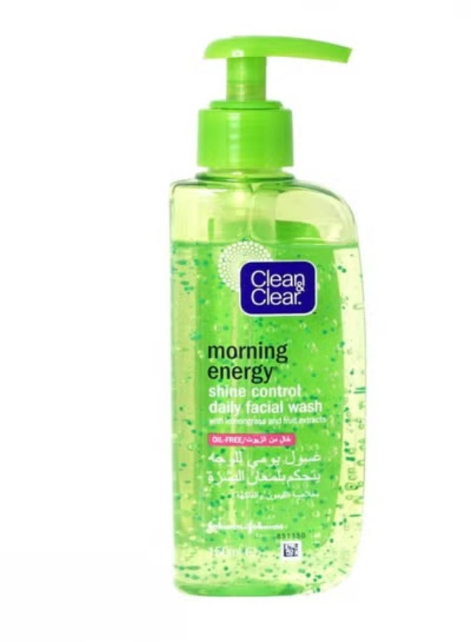 Clean & Clear Morning Energy Shine Control Daily Facial Wash 150 ml