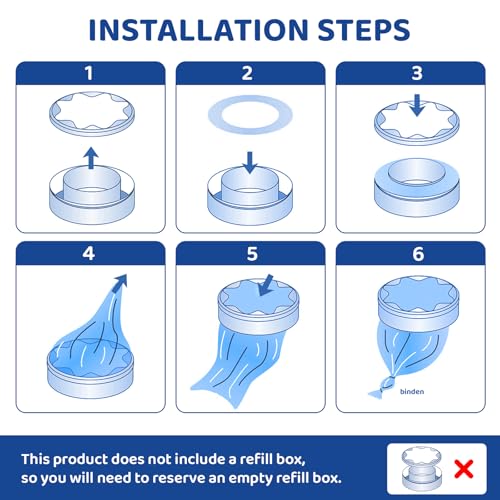 HUPIRCT 12er-Pack Refill Bags, Cat Litter Refill Bags, Diaper Refills, With Excellent Sealing and Toughness, The Refill Bag is Compatible With all Diaper Pails and Cat Litter Disposal Pails - Image 4