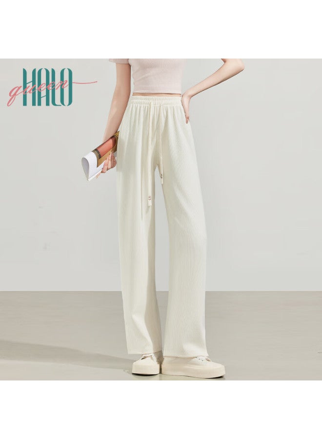 HALOQUEEN Halo Queen Women's Casual Drawstring Wide Leg Pants Spring Autumn Fashion Loose Straight Leg Pants H13qk5970 - Image 2