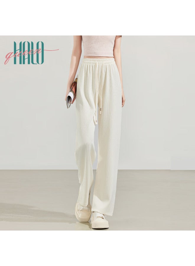 HALOQUEEN Halo Queen Women's Casual Drawstring Wide Leg Pants Spring Autumn Fashion Loose Straight Leg Pants H13qk5970 - Image 4