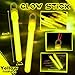 Lewtemi 100 Pack 4 or 6 Bright Glow Sticks Bulk Glow in the Dark Party Supplies Birthday and Holidays 4 InchYellow - Image 4