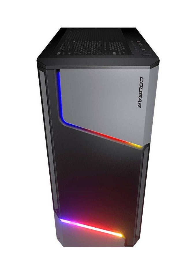 Cougar - MX360 Dual Blades of Lightning RGB Mid Tower PC Case, Supports up to 360MM Radiator, 315MM Graphics Card, 170MM CPU Cooler, USB 3.0 x 2, USB 2.0 x 1, Audio, RGB Button, Black | 385CC60.0001 - Image 1