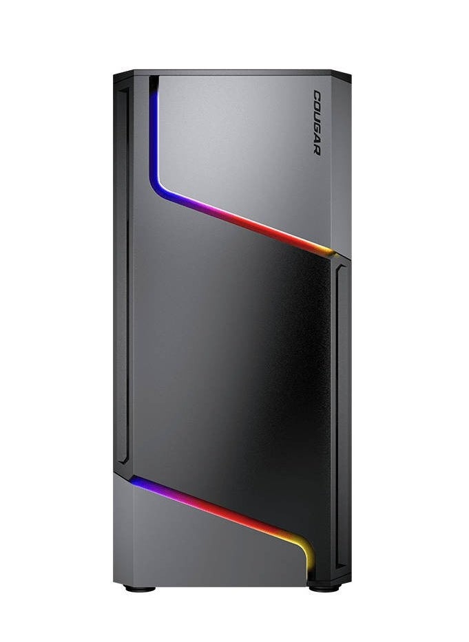 Cougar - MX360 Dual Blades of Lightning RGB Mid Tower PC Case, Supports up to 360MM Radiator, 315MM Graphics Card, 170MM CPU Cooler, USB 3.0 x 2, USB 2.0 x 1, Audio, RGB Button, Black | 385CC60.0001 - Image 1