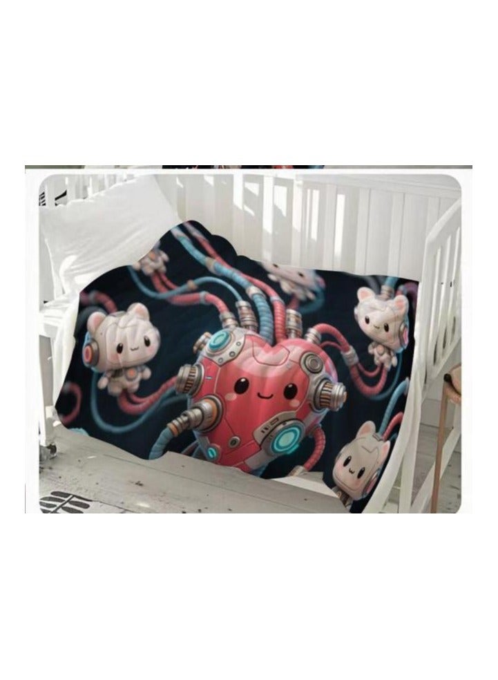 عام بطانية رقيقة من الفانيلا الكرتونية للأطفال أو الطلاب (دافئة ومريحة ومناسبة للنوم والألعاب) 100 سم * 150 سم - 840 - Image 3