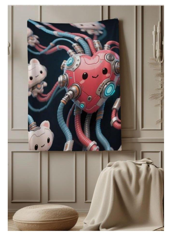 عام بطانية رقيقة من الفانيلا الكرتونية للأطفال أو الطلاب (دافئة ومريحة ومناسبة للنوم والألعاب) 100 سم * 150 سم - 840 - Image 1