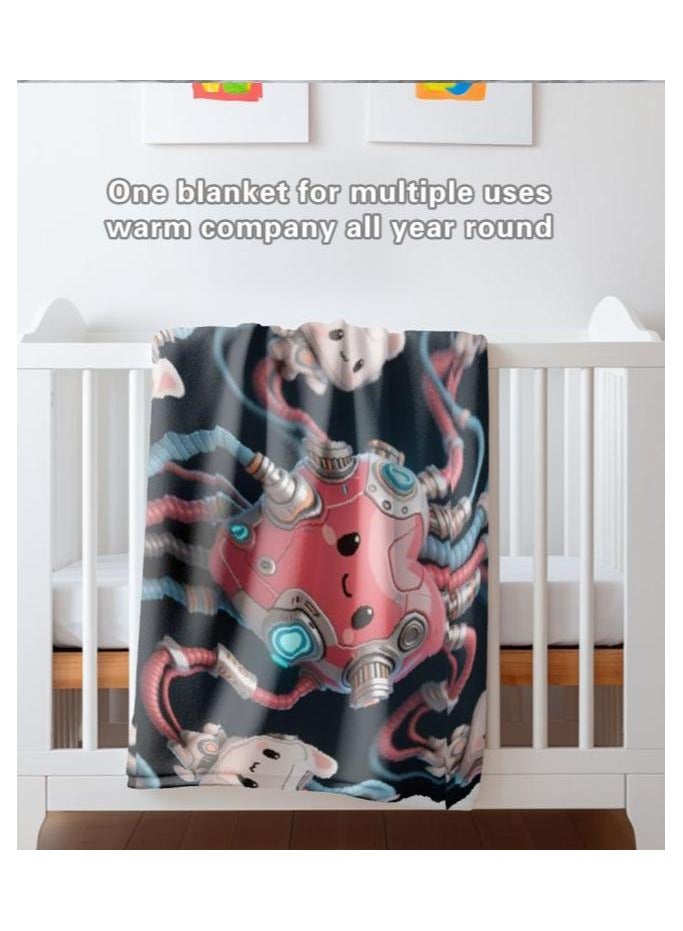 عام بطانية رقيقة من الفانيلا الكرتونية للأطفال أو الطلاب (دافئة ومريحة ومناسبة للنوم والألعاب) 100 سم * 150 سم - 840 - Image 5