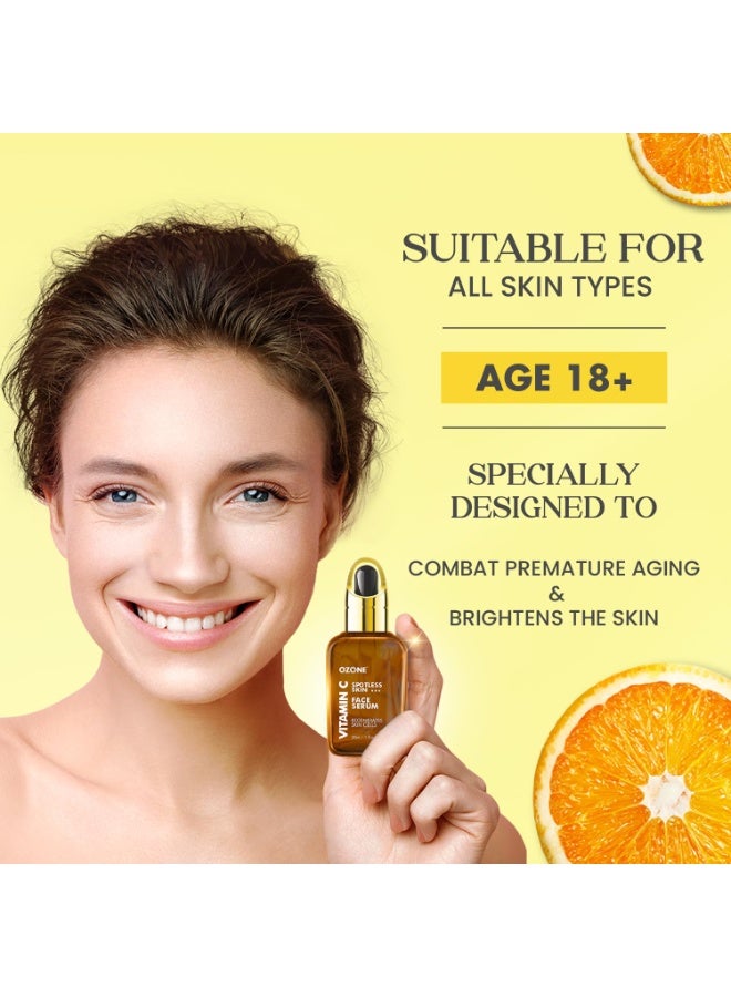أوزون سيروم الوجه بفيتامين سي | كريستال جلو مع برقوق كاكادو | سيروم للوجه للبشرة العادية والدهنية والبشرة الخالية من البقع وتجديد خلايا البشرة | بارابين وخالي من المواد الكيميائية | للرجال والنساء | 30 مل - Image 4