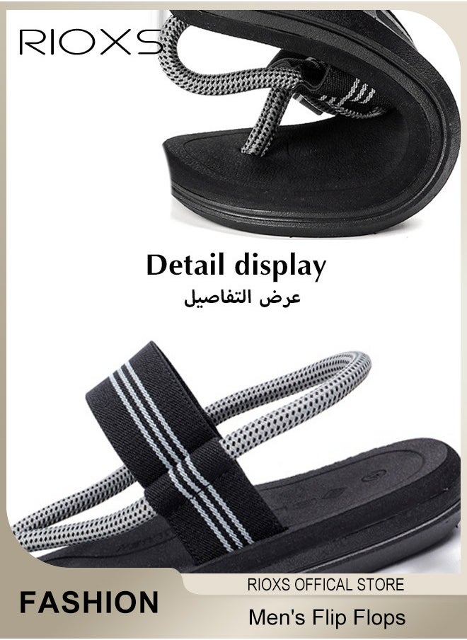 ريوكس شبشب رجالي موضة مريح شبشب الشاطئ خفيف الوزن مضاد الانزلاق مناسب في الداخلي والخارجي  - Image 5