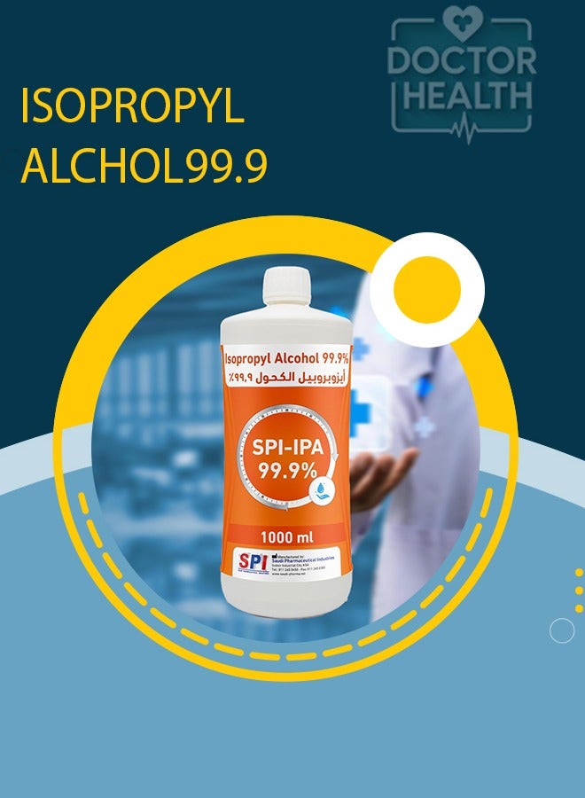 SPI Medical Pure Isopropyl Alcohol SPI-IPA 99.9% 1L (ISO) - Image 2