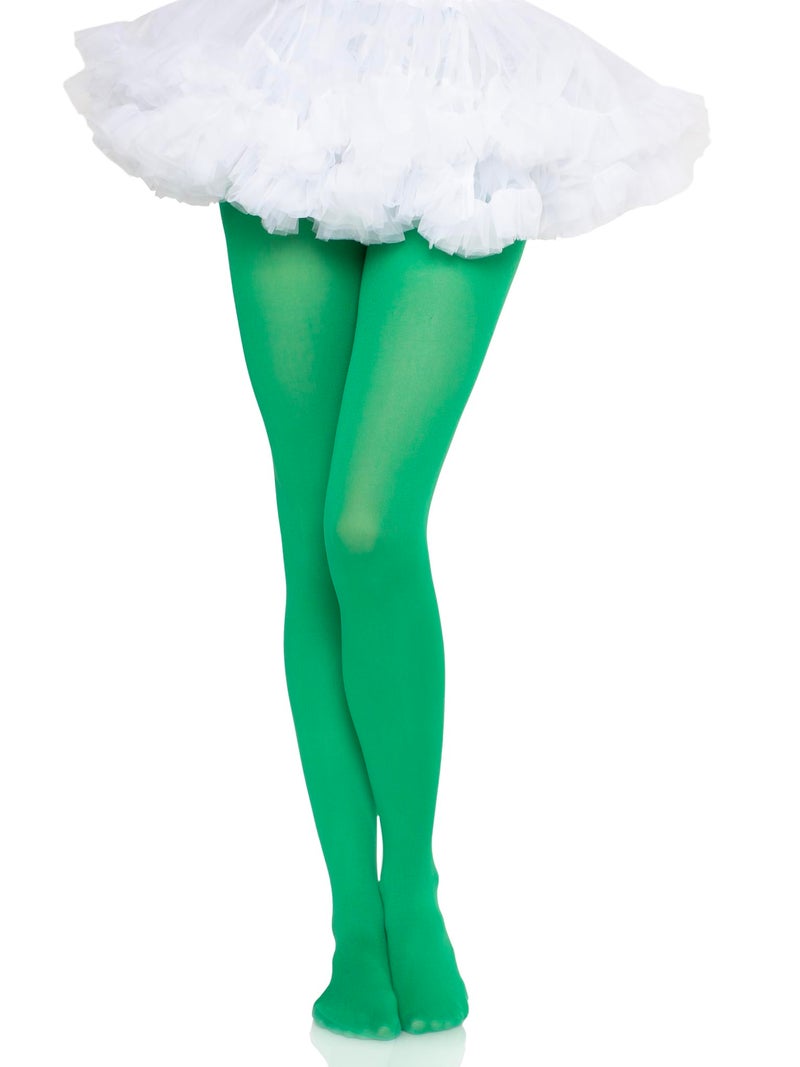 Leg Avenue جوارب نايلون نسائية من ليغ أفينيو، مقاس O/S، أخضر كيلي - Image 2