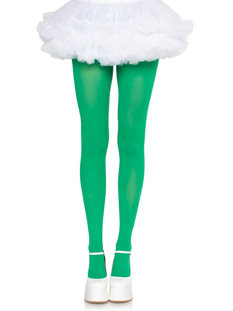Leg Avenue جوارب نايلون نسائية من ليغ أفينيو، مقاس O/S، أخضر كيلي - Image 1