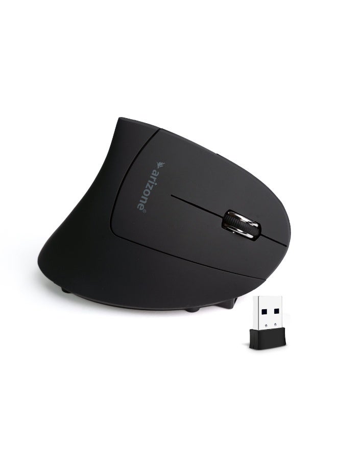 Vertical Wireless Mouse, Ergonomic 6-Button Mouse with Adjustable DPI, Type-C Rechargeable Silent Mouse for Laptop & PC - Image 1