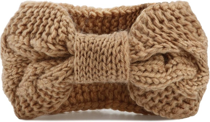 DRESHOW Knit Crochet Headband for Women Ear Warmer Soft Turban Stretch Warmer Headbands Winter Fashion Head Wrap - Image 3