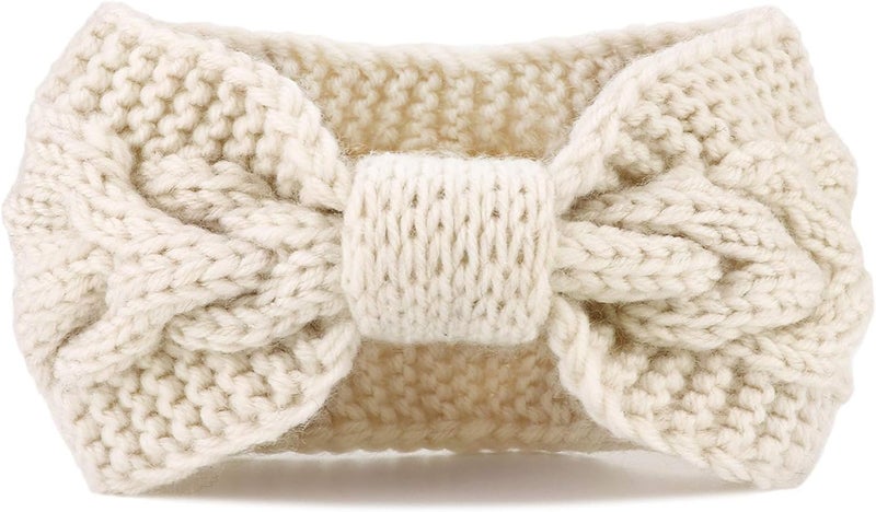 DRESHOW Knit Crochet Headband for Women Ear Warmer Soft Turban Stretch Warmer Headbands Winter Fashion Head Wrap - Image 2