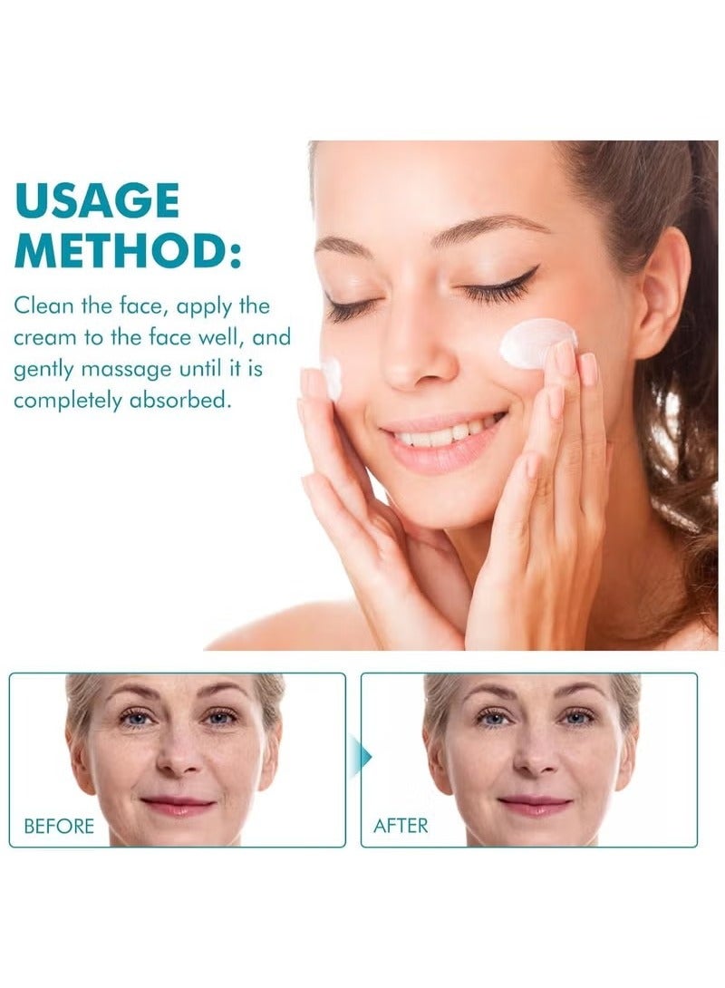 هويجي الريتينول كريم الوجه ، الكولاجين وحمض الهيالورونيك مرطب الوجه ، ومكافحة الشيخوخة كريم عضلة رافعة ، كريم النهار والليل للحد من التجاعيد والخطوط الدقيقة والتجفيف - Image 3