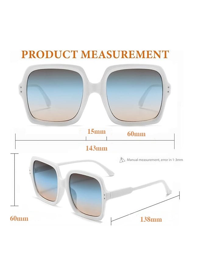 Fazza Sunglasses Oversized Square for Women Big Large Wide Fashion Shades  UV Protection Unisex  - Image 2
