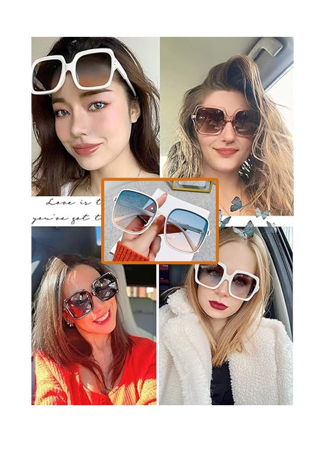 Fazza Sunglasses Oversized Square for Women Big Large Wide Fashion Shades  UV Protection Unisex  - Image 4