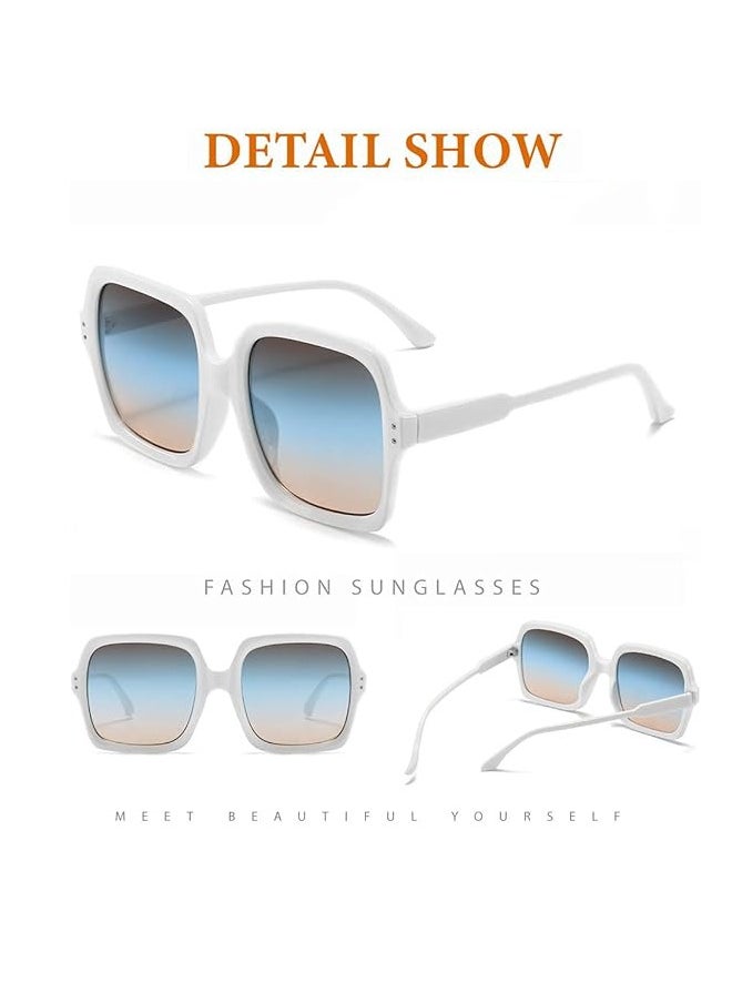 Fazza Sunglasses Oversized Square for Women Big Large Wide Fashion Shades  UV Protection Unisex  - Image 5