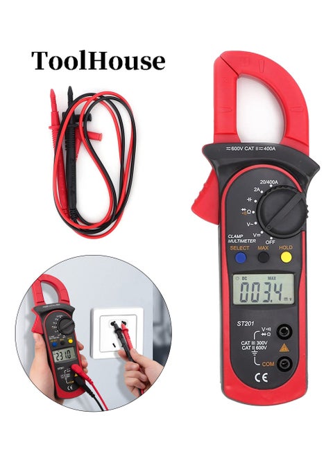 4000 Count Digital Clamp Meter, Multimeter Voltage Tester, Auto-ranging Amp Tester, Measuring AC/DC Voltage AC Current Resistance Capacitance Diodes Frequency Continuity