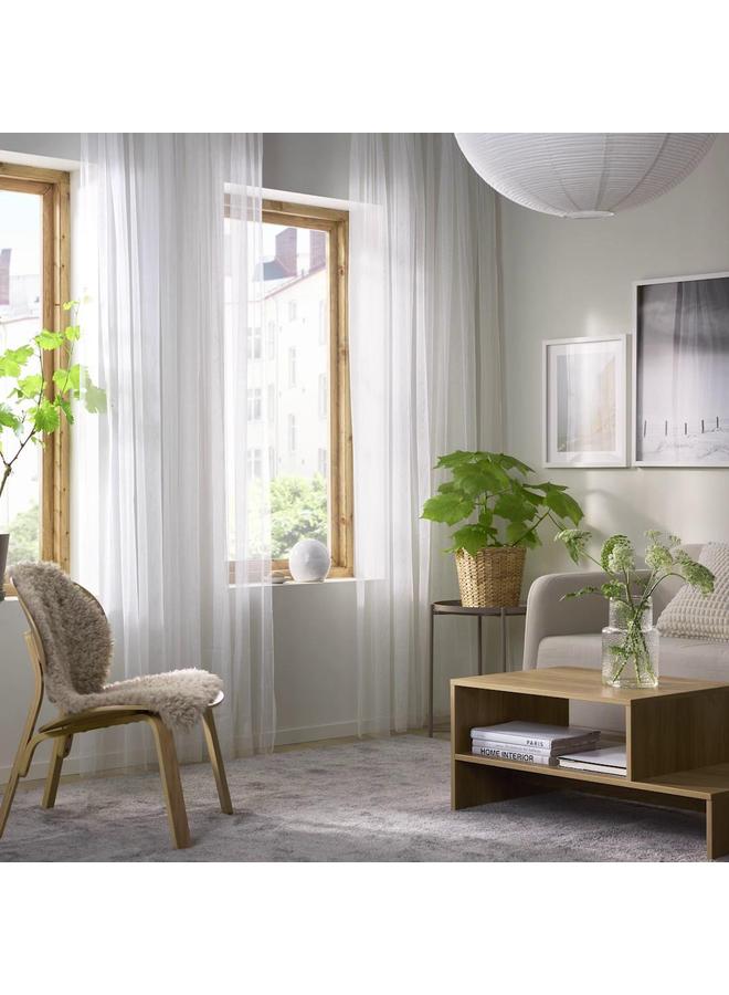 erorex Net curtains, 1 pair, white/with rod pocket, 280x300 cm - Image 2