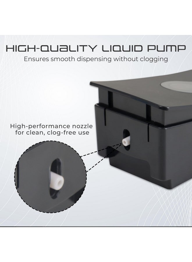 ROBUSTT موزع سائل صابون يدوي مثبت على الحائط - أسود (200 مل، عبوة من 1) - مع خطافات لاصقة | مقاوم للتسرب، نافذة شفافة، تركيب سهل - عبوة من 2 - Image 2