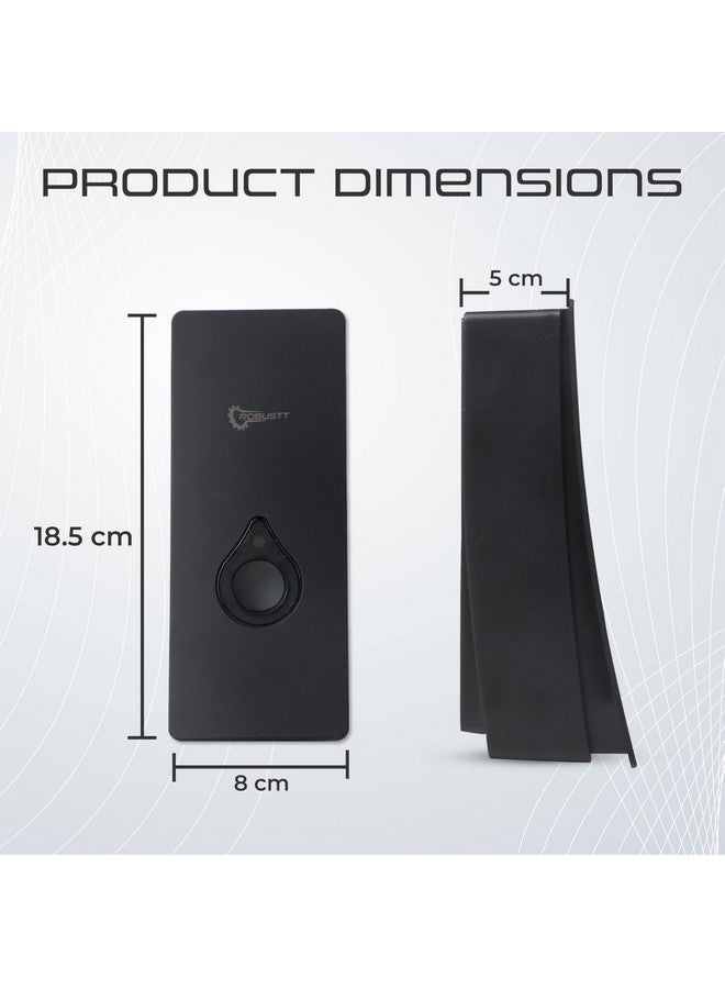 ROBUSTT موزع سائل صابون يدوي مثبت على الحائط - أسود (200 مل، عبوة من 1) - مع خطافات لاصقة | مقاوم للتسرب، نافذة شفافة، تركيب سهل - عبوة من 2 - Image 5