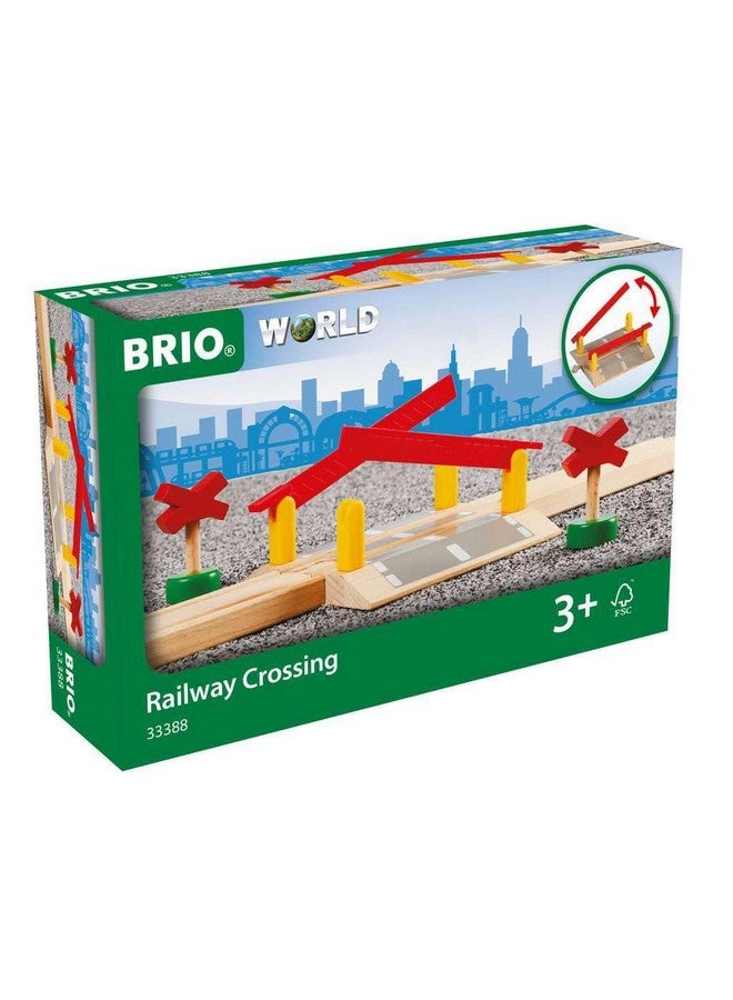 Brio مجموعة تقاطع السكك الحديدية BRIO World 33388-4 قطع | ملحق قطار خشبي ممتع وتفاعلي للأطفال | يعزز الإبداع والمهارات الحركية | لعبة صديقة للبيئة معتمدة من FSC للأعمار 3 سنوات وما فوق - Image 1