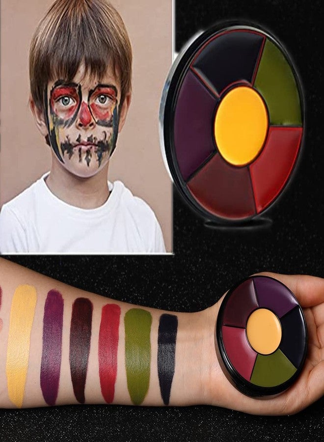 Mysense 6 Color Bruise Wheel Special Effects SFX Zombie Makeup Kit Halloween Professional Non Toxic Face Body Paint Oil Sfx Makeup Set with Sponge - Image 2