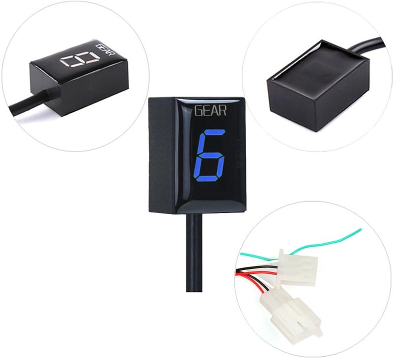 QASULER Green Gear Display Indicator for Motorcycles - Image 3