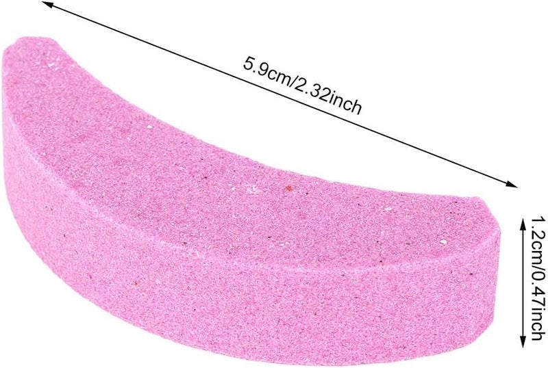 10 Pcs Pink Crescent Shaped Chain Stone, Portable Chainsaw Blade Sharpener - Image 2