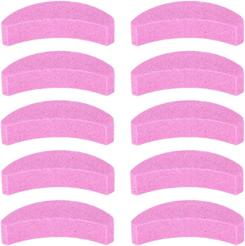 10 Pcs Pink Crescent Shaped Chain Stone, Portable Chainsaw Blade Sharpener - Image 1