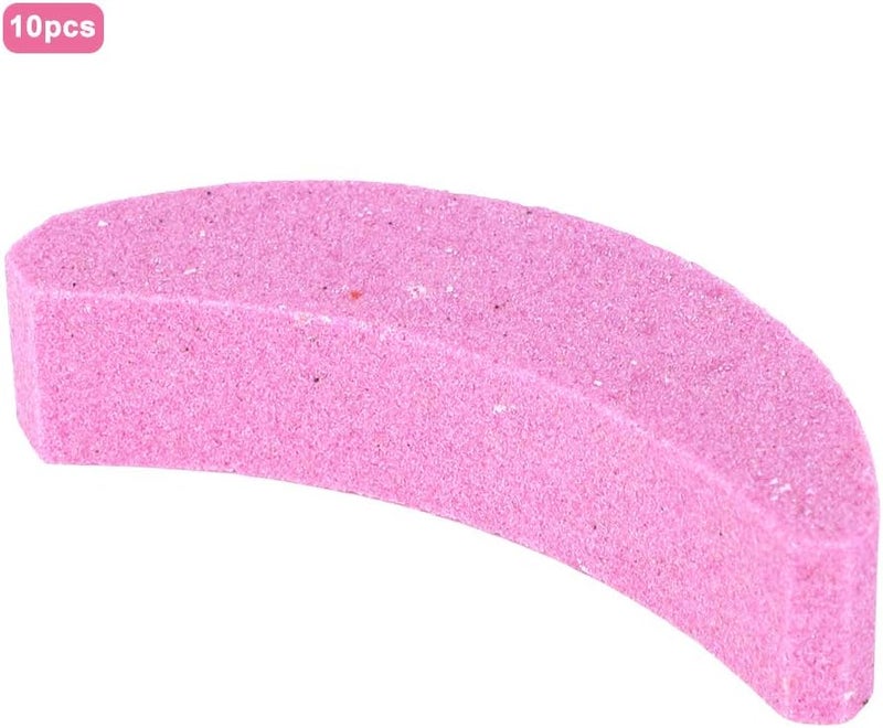 10 Pcs Pink Crescent Shaped Chain Stone, Portable Chainsaw Blade Sharpener - Image 5