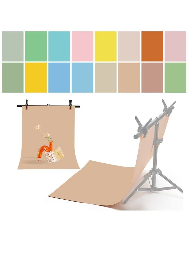 RATSAW 8 Pack 16 Patterns Original Design Photography Background Paper Double-Sided Waterproof Reusable 57 x 87 CM Morandi Photo Tabletop Backdrops for Food Jewelry Cosmetics Makeup - Image 1