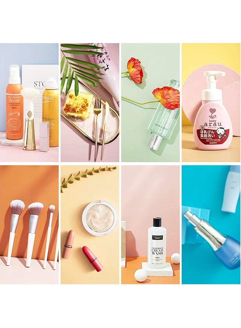 RATSAW 8 Pack 16 Patterns Original Design Photography Background Paper Double-Sided Waterproof Reusable 57 x 87 CM Morandi Photo Tabletop Backdrops for Food Jewelry Cosmetics Makeup - Image 3