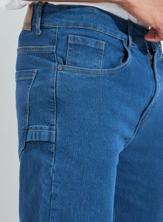 Styli  Men Relaxed Fit Jeans with Loop for Men | Best Price UAE