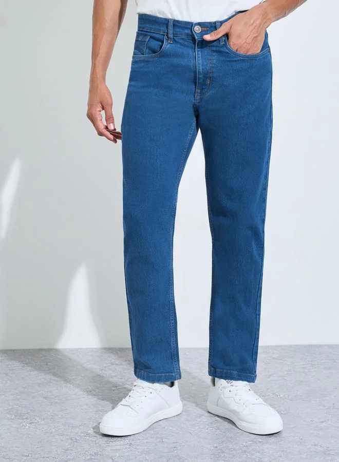 Styli  Men Relaxed Fit Jeans with Loop for Men | Best Price UAE