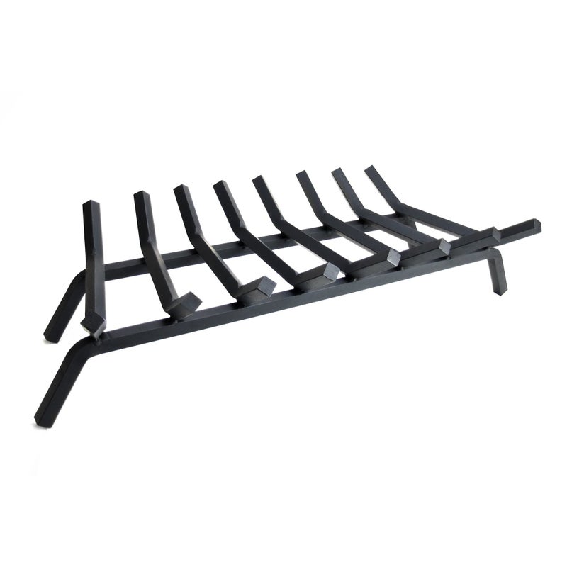 Pleasant Hearth Pleasant Hearth  34 Premium Solid Steel Fireplace Grates  Lifetime Warranty Black 30Inch 