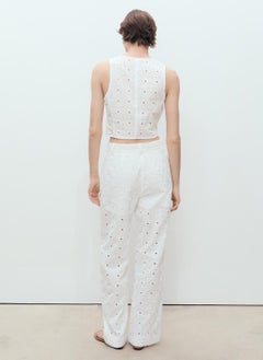 MANGO Embroidered Cotton Waistcoat With Bows  - Image 2