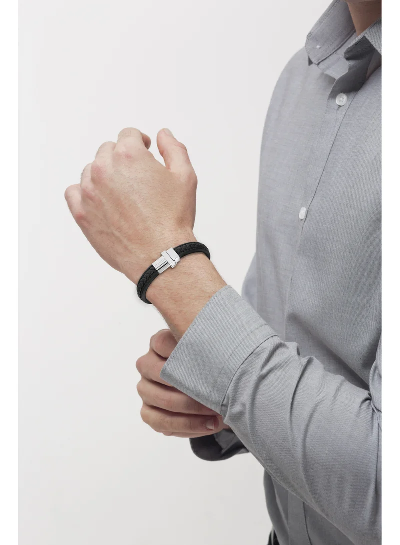 تومي هيلفيغر Tommy Hilfiger Men's Leather Bracelet - 2790375
