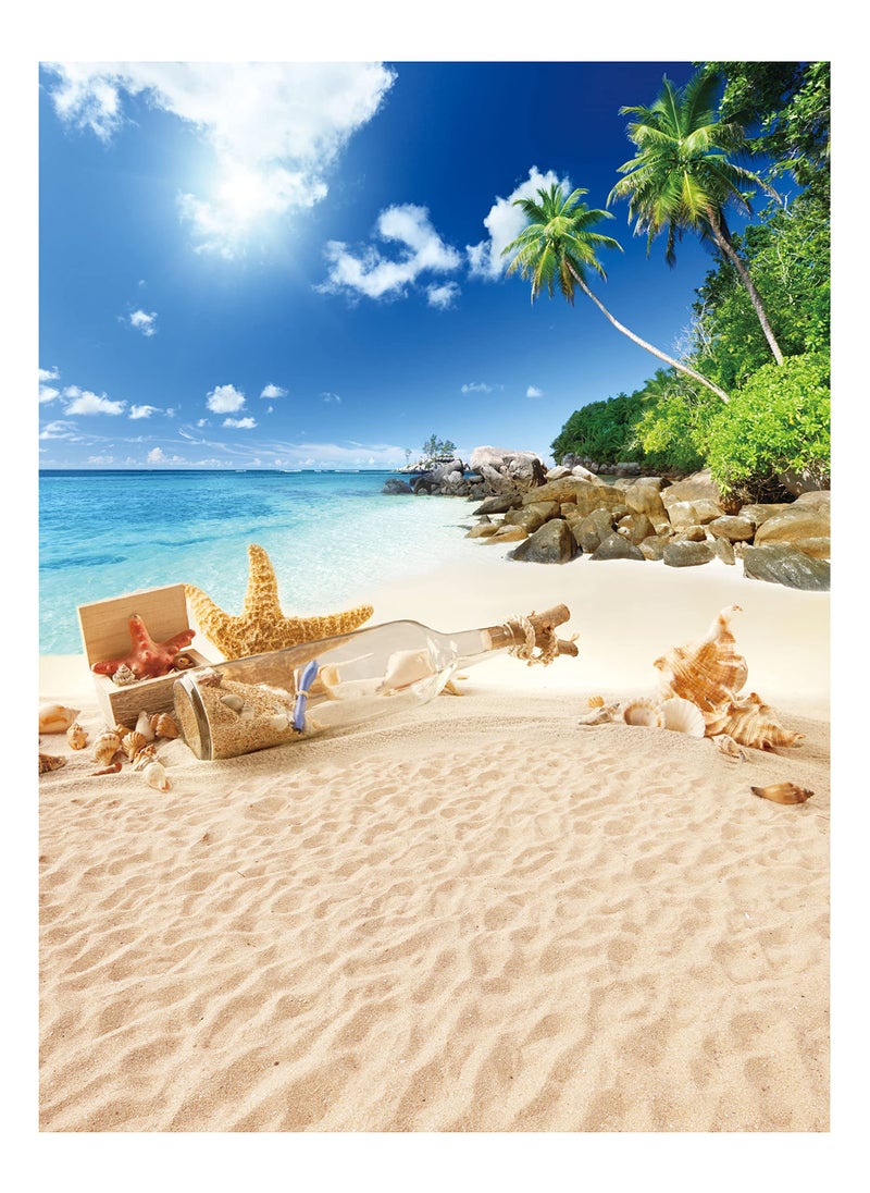 Allenjoy خلفية شاطئية استوائية صيفية من ألينجوي لجزر هاواي وأشجار النخيل لتصوير الصور لحفلة لواء البحر 6x8 قدم زينة تصوير للأطفال