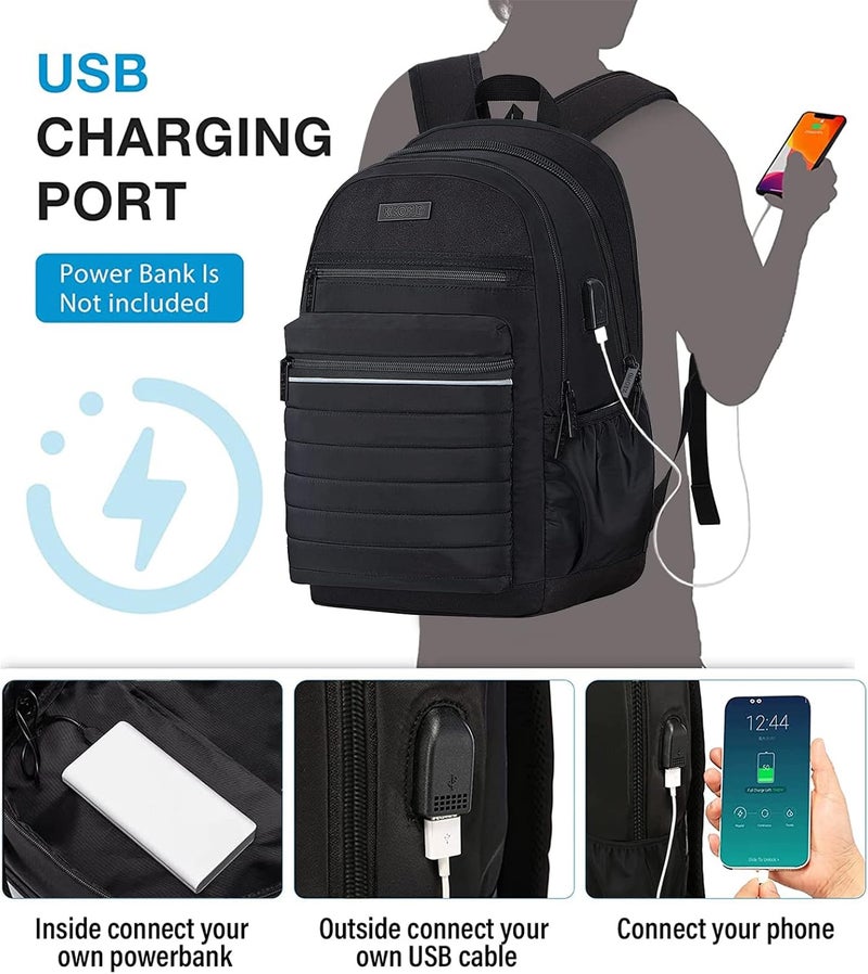 KEOFID Laptop Backpack, Travel Backpack for Men and Women, USB Charging Port - Image 2