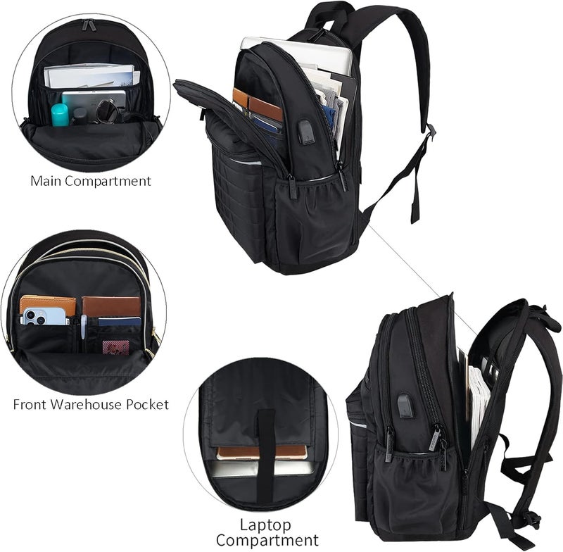 KEOFID Laptop Backpack, Travel Backpack for Men and Women, USB Charging Port - Image 4