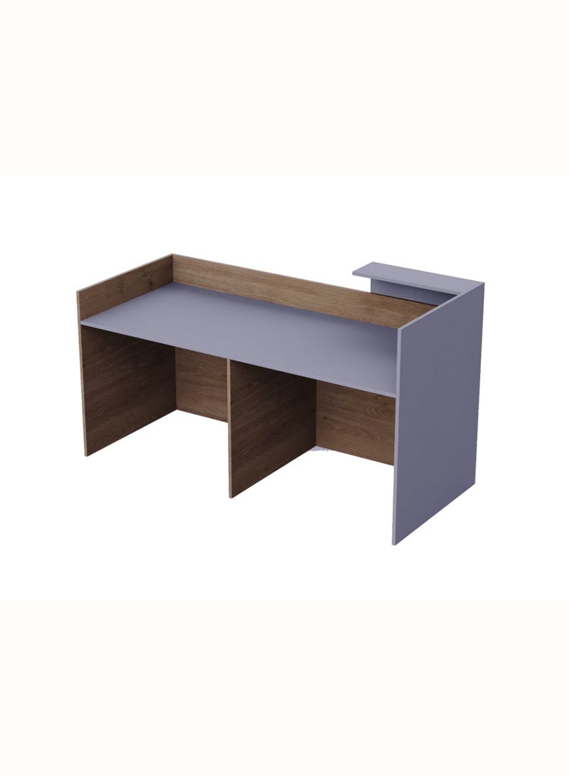Karnak Verona Luxury Modern Reception Desk Counter | Two-Tone Office Front Desk with Elegant Design, Durable Finish & Spacious Workspace for Offices, Hotels, Clinics, Salons & Showrooms - Image 4