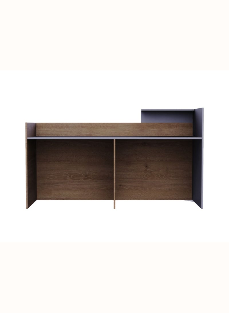 Karnak Verona Luxury Modern Reception Desk Counter | Two-Tone Office Front Desk with Elegant Design, Durable Finish & Spacious Workspace for Offices, Hotels, Clinics, Salons & Showrooms - Image 3