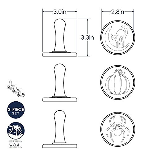 Nordic Ware 1260 Spooky Cast Cookie Stamps, 3-inch rounds, Silver - Image 5